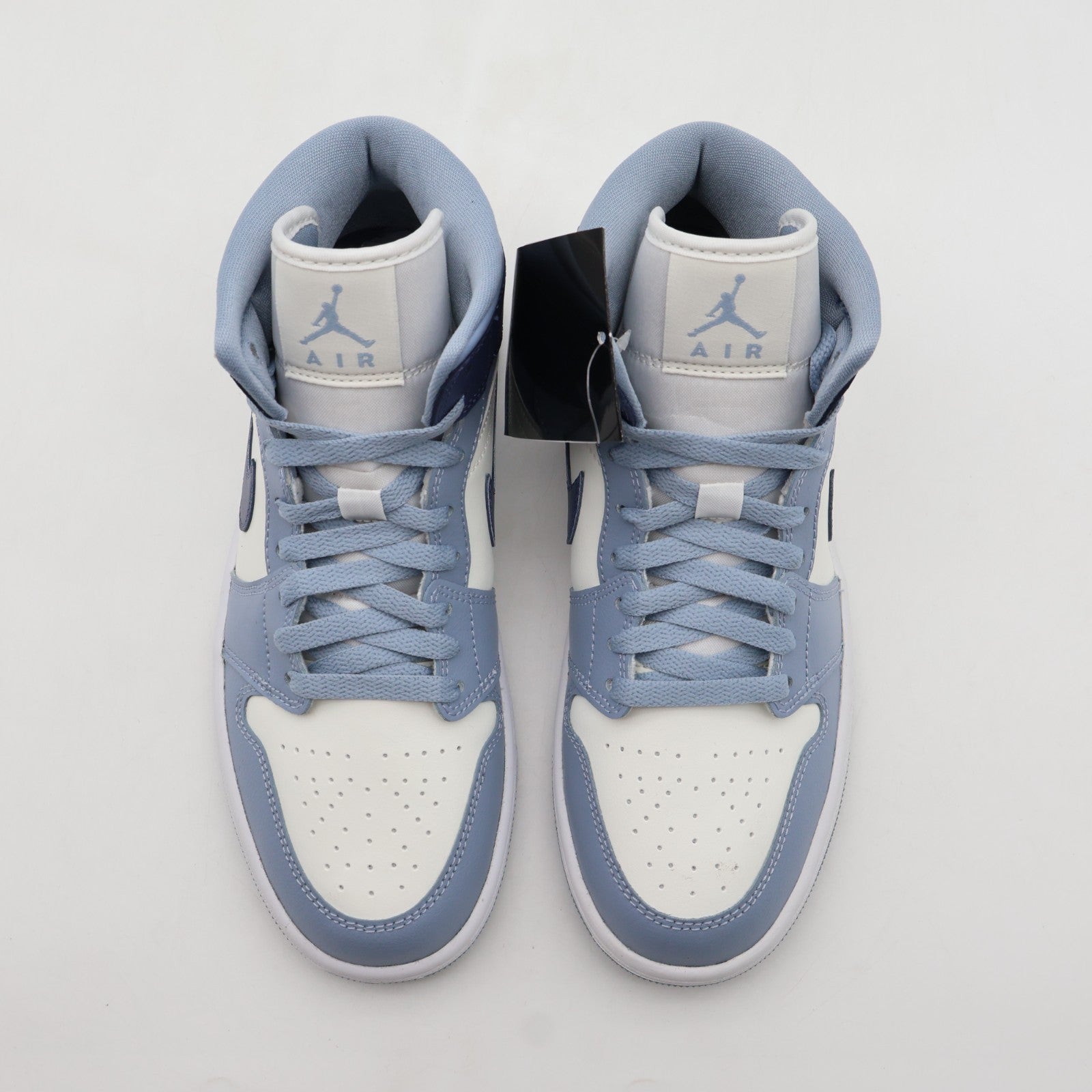 BQ6472-140 Nike Air Jordan 1 Mid White Diffused Blue (Women's)