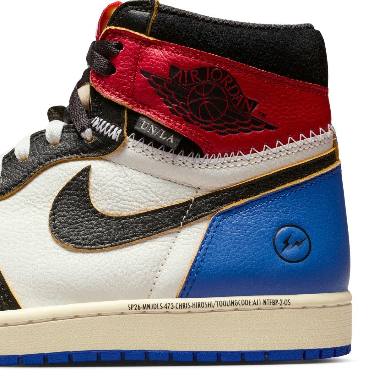 IO7847-002 fragment design UNION Nike Air Jordan 1 High OG Black Varsity (Men's)