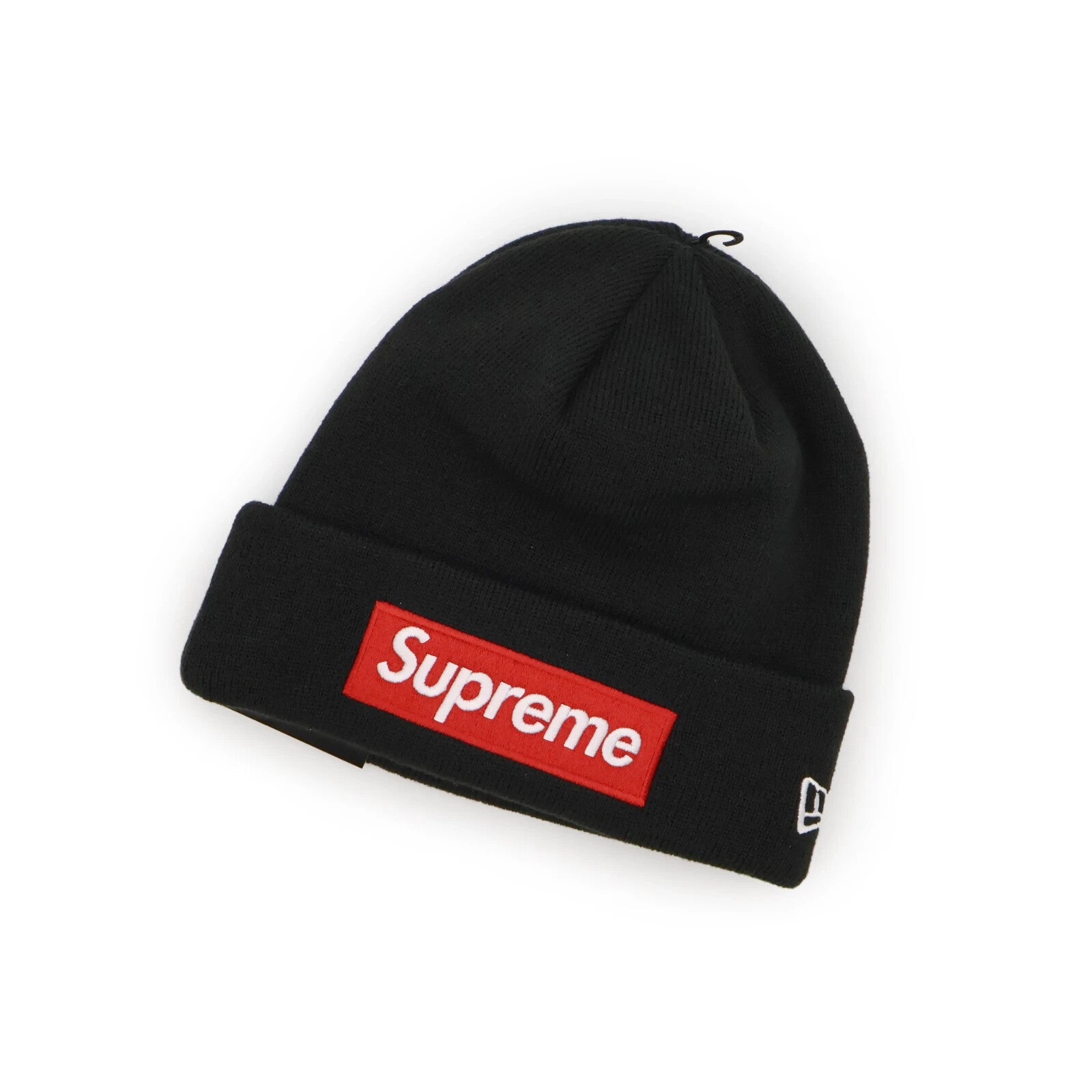 Supreme New Era Box Logo Beanie Black Red FW22