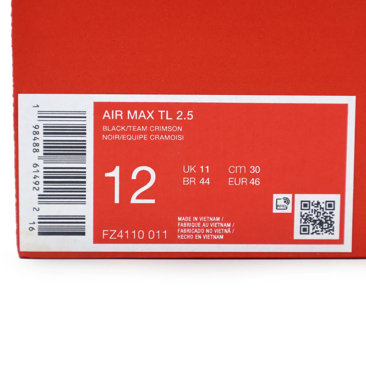 FZ4110-011 Nike Air Max TL 2.5 Black Metallic Silver College Grey (Men's)