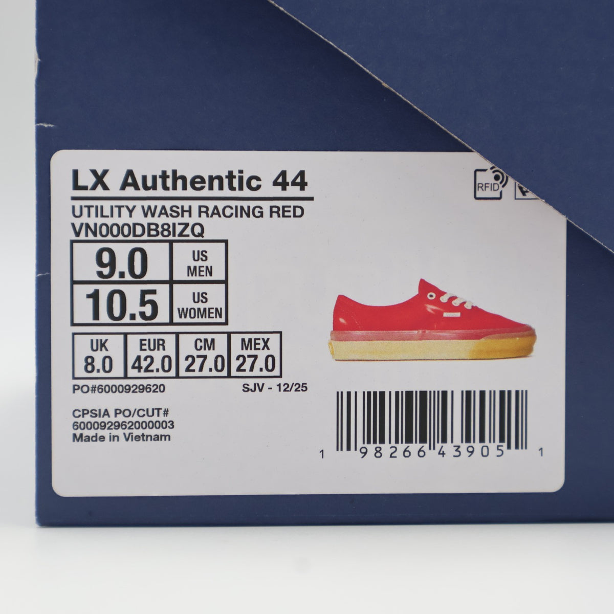 VN000DB8IZQ Vans PREMIUM AUTHENTIC 44 UTILITY WASH RACING RED (Men's)