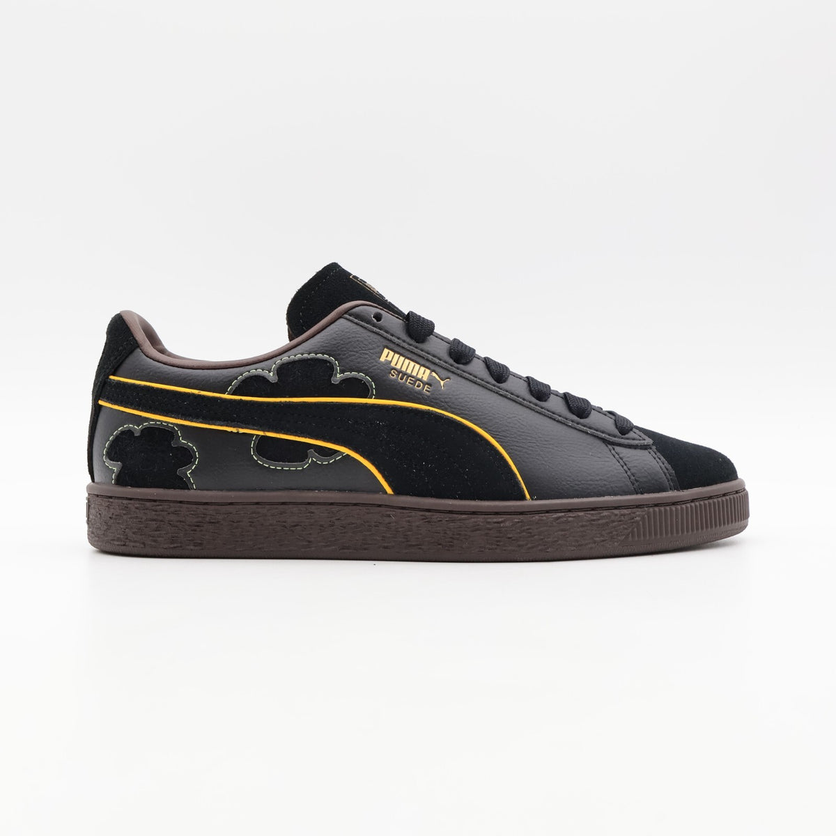 396525-01 ONE PIECE Puma Suede Blackbeard Puma Black Dark Chocolate (Men's)