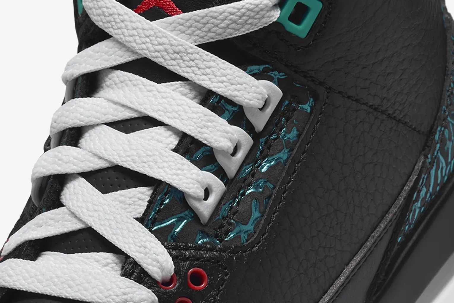 FV5437-001 Nike GS Air Jordan 3 Retro Black and Hyper Jade