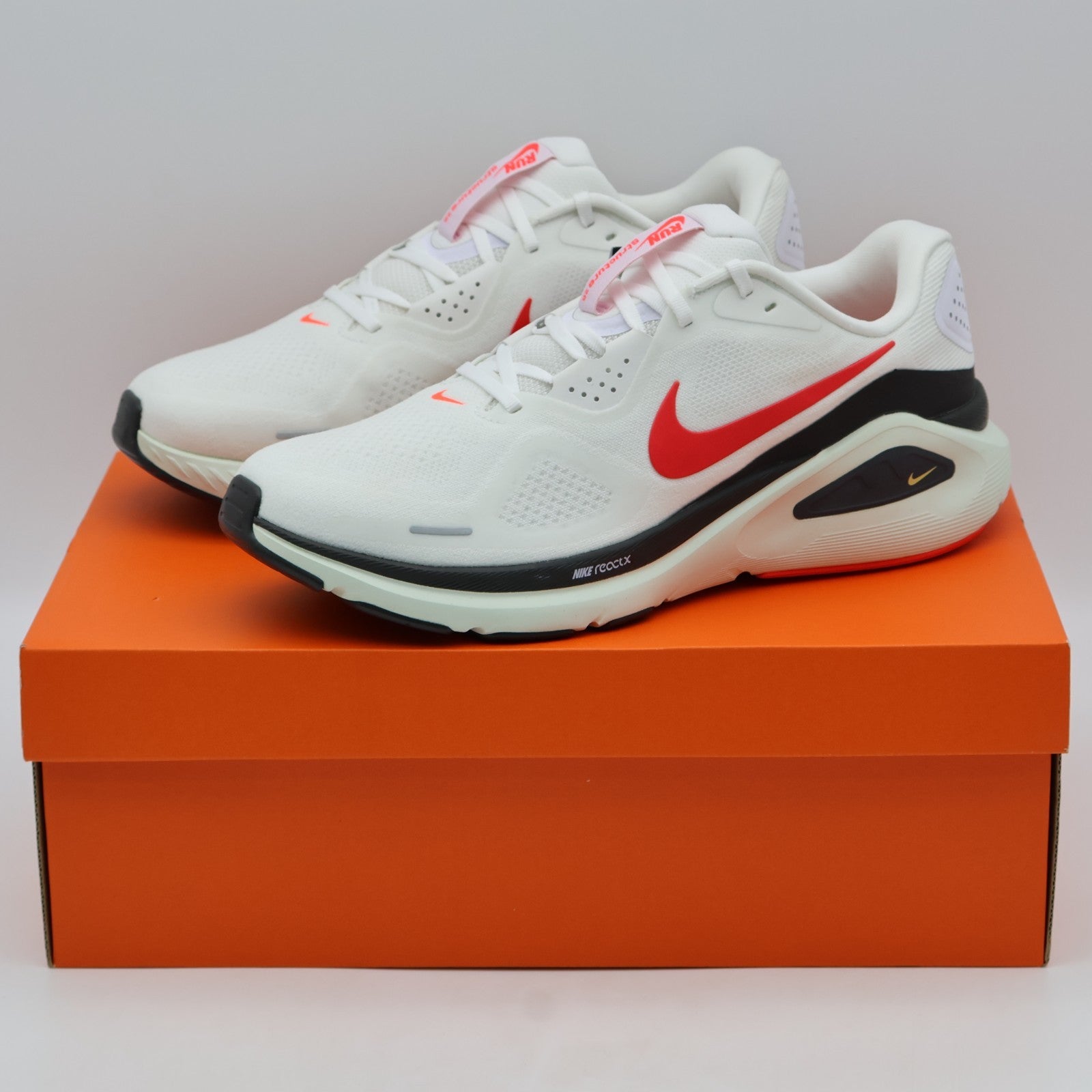 HJ1102-106 Nike Structure 26 Road Running Shoes White Medium Ash (Men's)