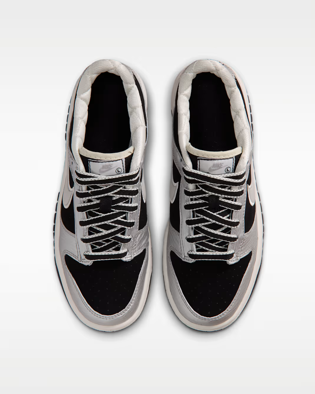 IV5971-001 Nike GS Dunk Low LV8 "Metallic Silver/Black"