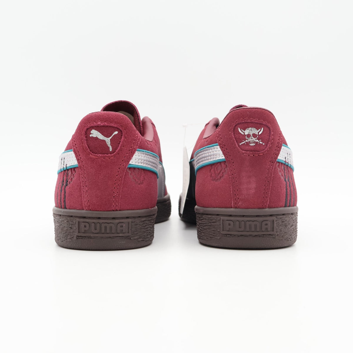 396521-01 ONE PIECE Puma Suede Red Hair Shanks Regal Red Puma Silver (Men's)