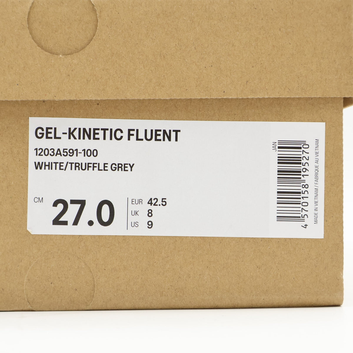 1203A591-100 Asics Gel-Kinetic Fluent White Truffle Grey (Men's)