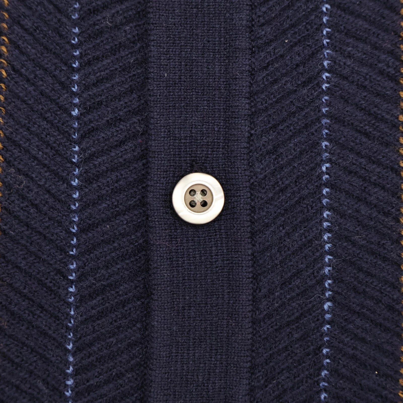 Supreme Herringbone Cardigan Navy