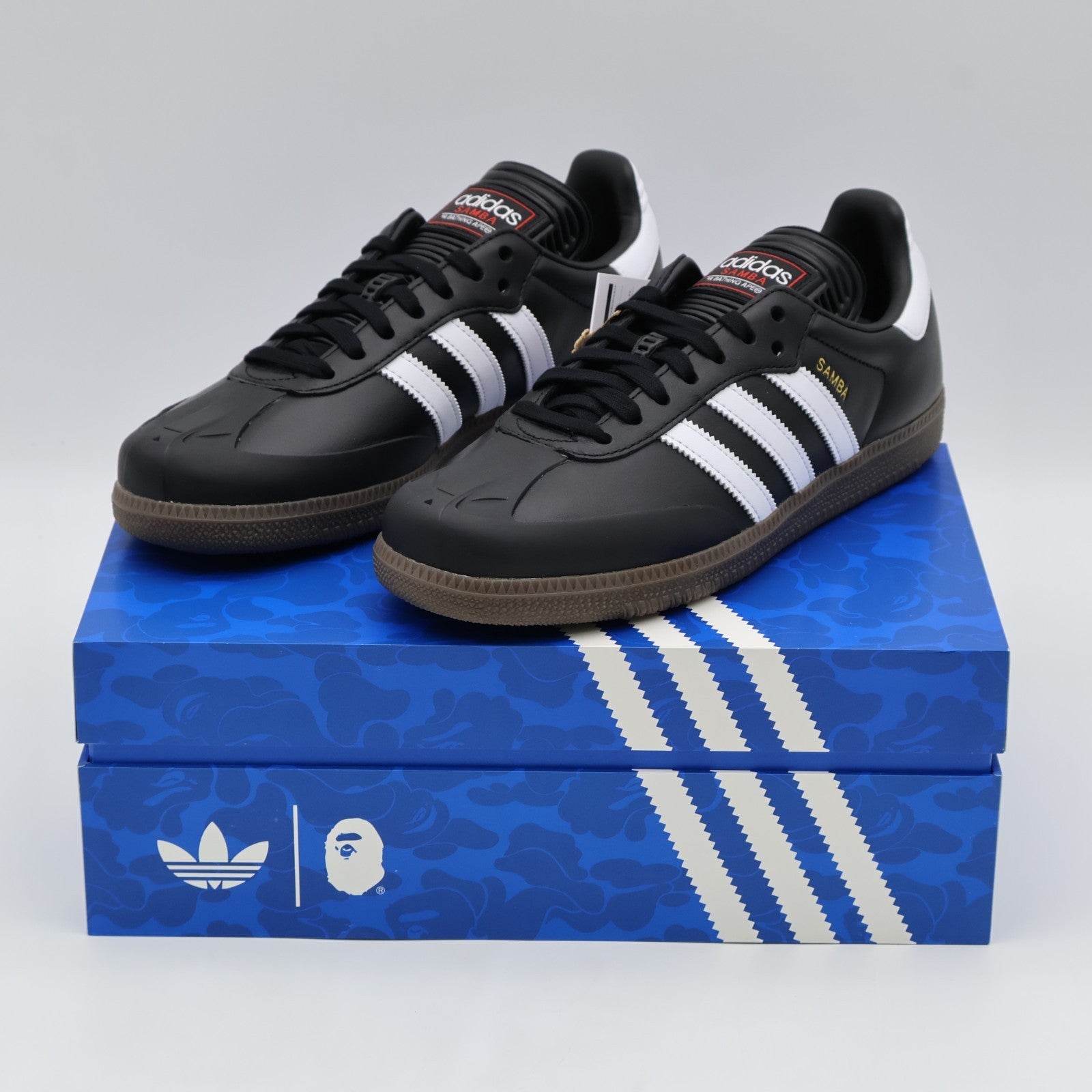 JR9246 A BATHING APE adidas Originals Samba Core Black Cloud White Gum (Men's)