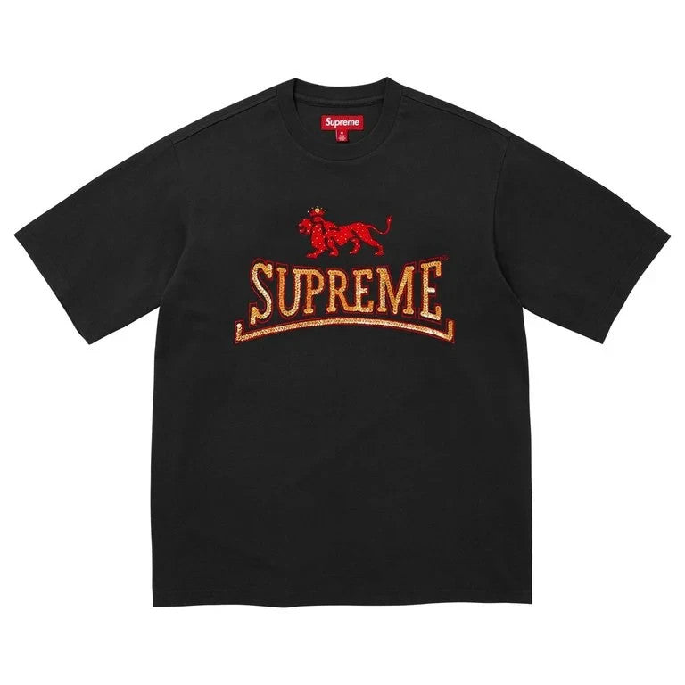 Supreme Milan Sequin S/S Top Black