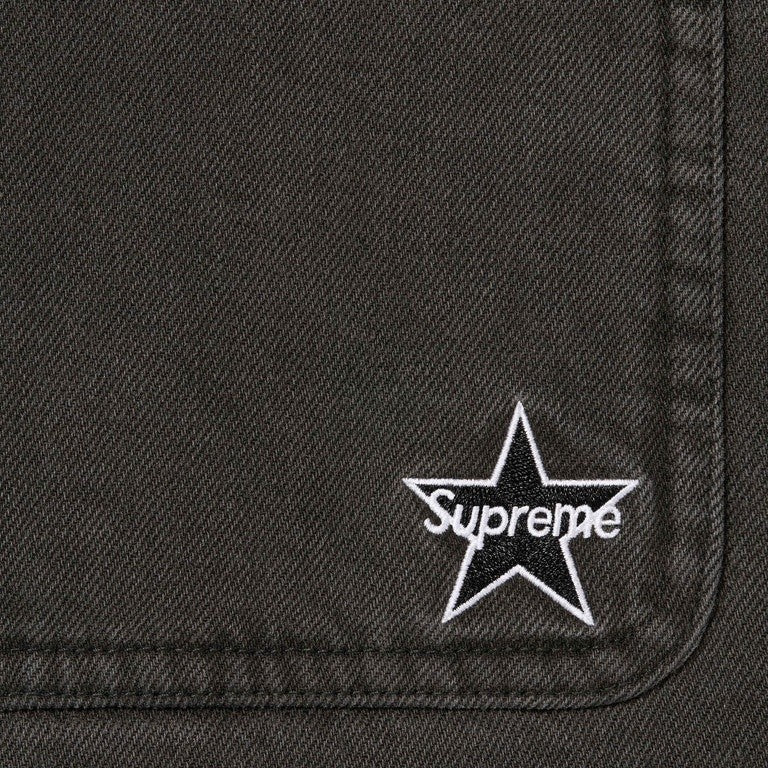 Supreme Quilted Lined Denim Snap Shirt Black