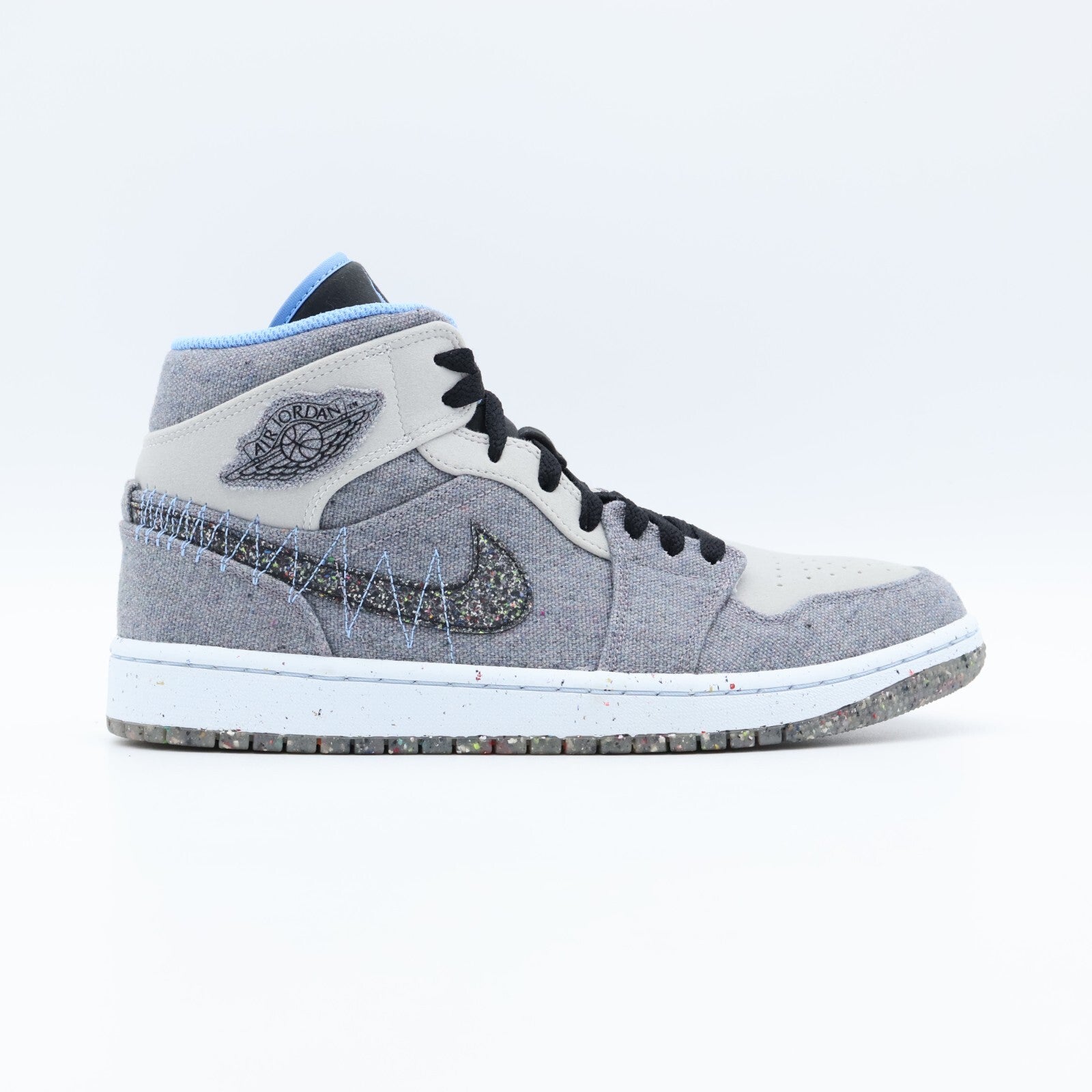 DM3529-004 Nike Air Jordan 1 Mid SE Crater Grey University Blue Black (Men's)