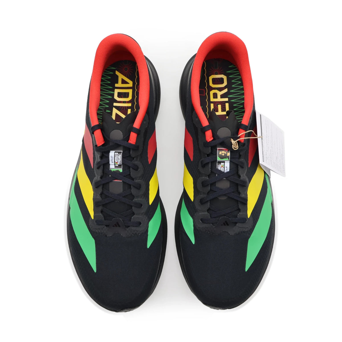 KJ6160 Bob Marley adidas Adizero Evo SL Core Black Vivid Green Bold (Men's)