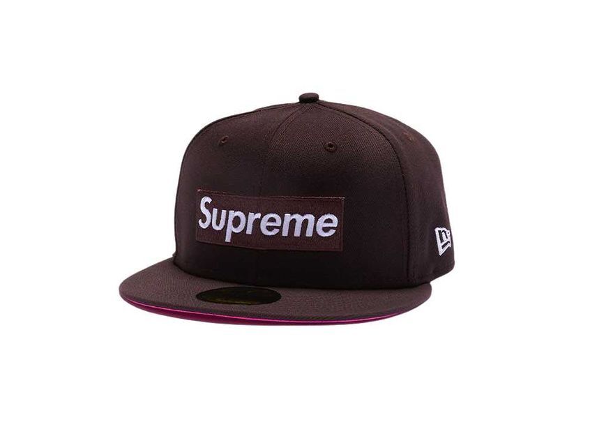 Supreme No Comp Box Logo New Era Brown