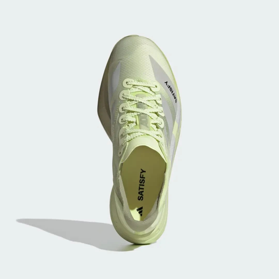 KH8441 Satisfy Ã adidas Adizero Adios Pro 4 "Tent Green/Matte Silver"