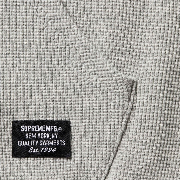Supreme Hooded Zip Up Thermal Heather Grey