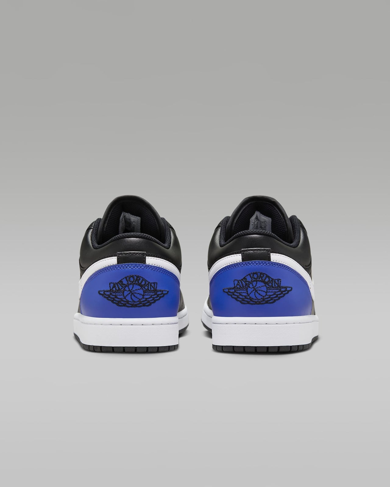 553558-042 Nike Air Jordan 1 Low Black Game Royal White (Men's)
