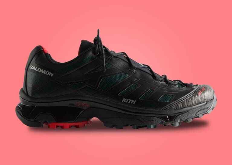 L47772300 KITH Salomon XT-4K Black Scarab Fiery Red (Men's)