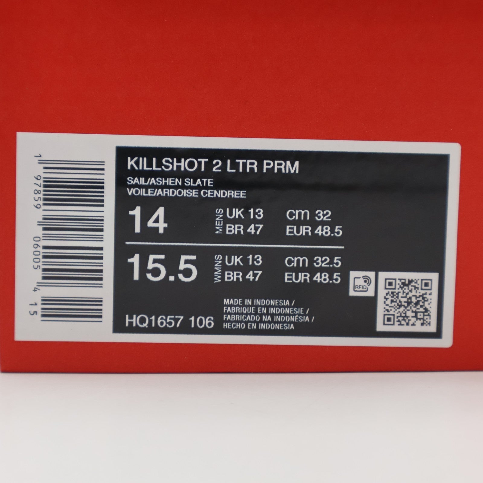 HQ1657-106 Nike Killshot 2 Leather Sail Ashen Slate (Men's)