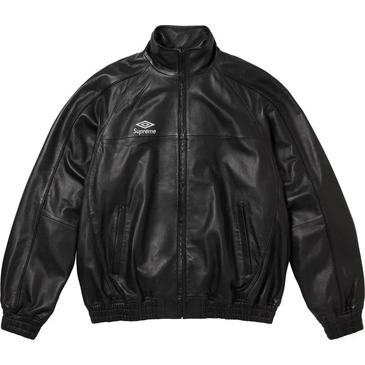 Supreme Umbro Leather Track Jacket Black