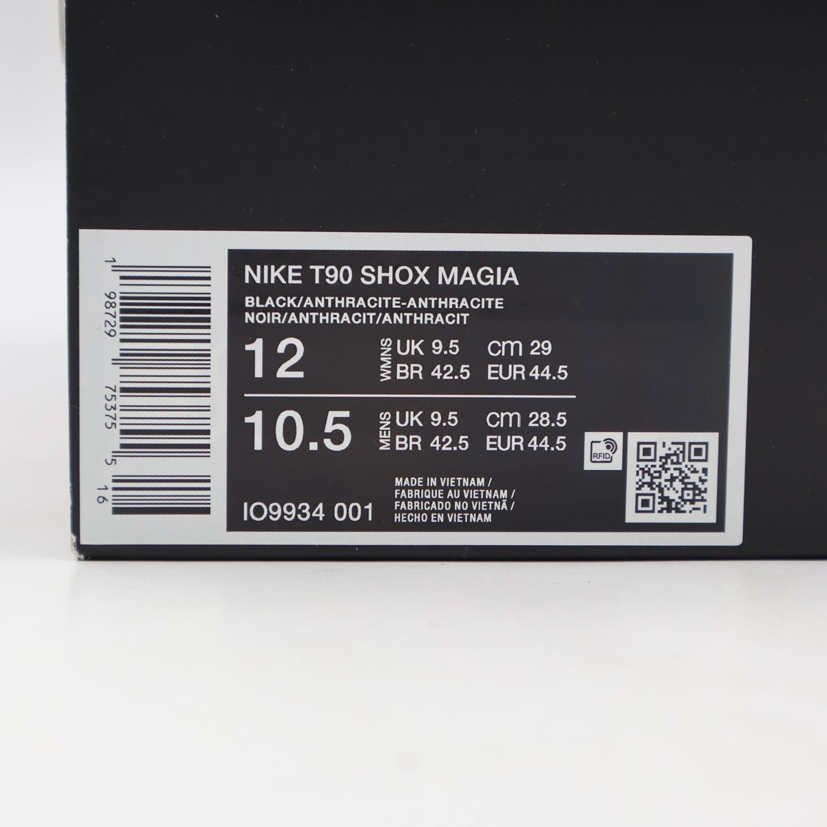 IO9934-001 Nike Total 90 Shox Magia Suede "Black" (Women's)
