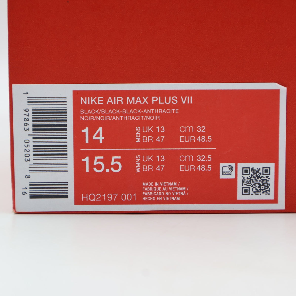 HQ2197-001 Nike Air Max Plus 7 Black Anthracite (Men's)