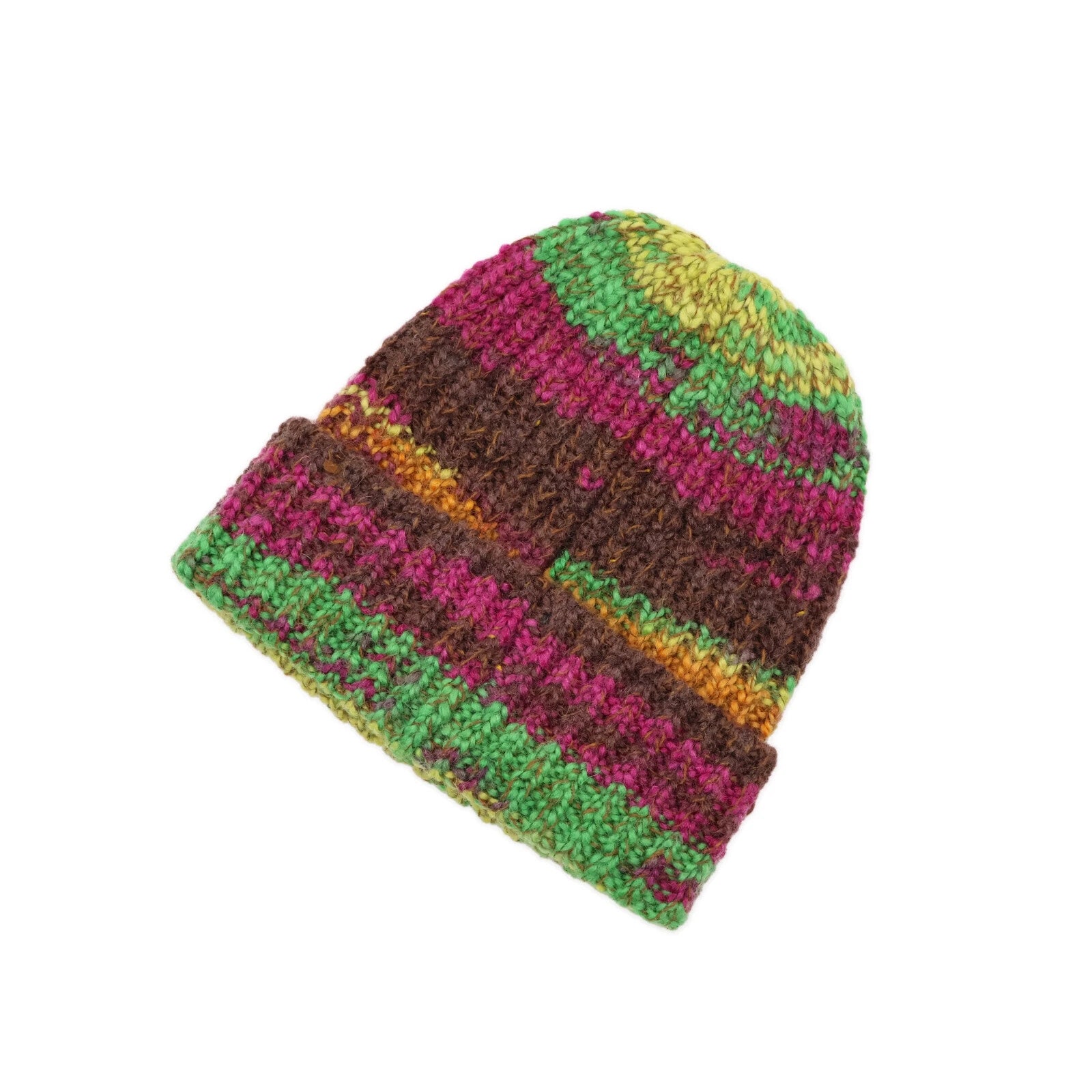 Supreme Space Dye Stripe Beanie Brown