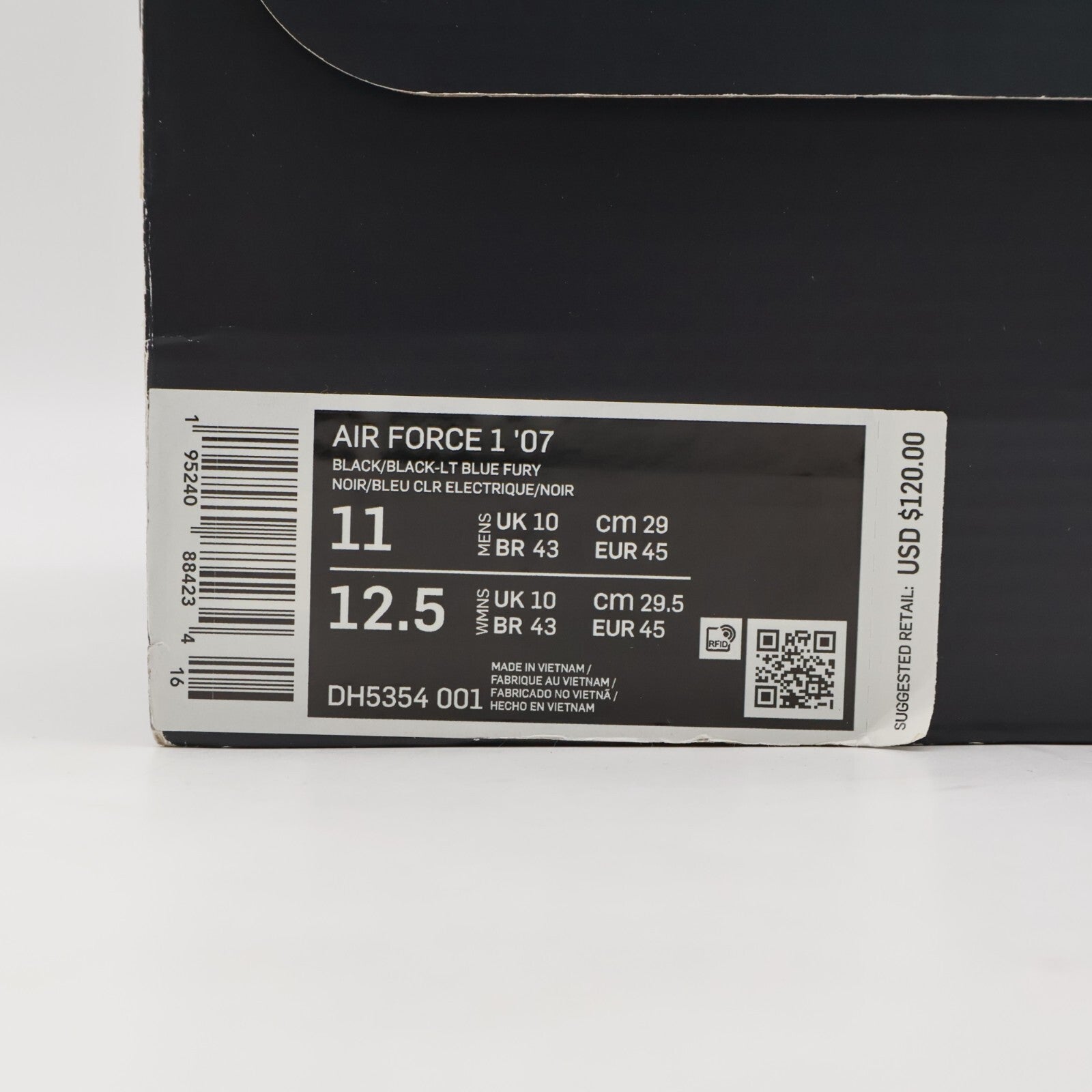 DH5354-001 Nike Air Force 1 Low Computer Chip Space Jam Black Light Blue (Men's)