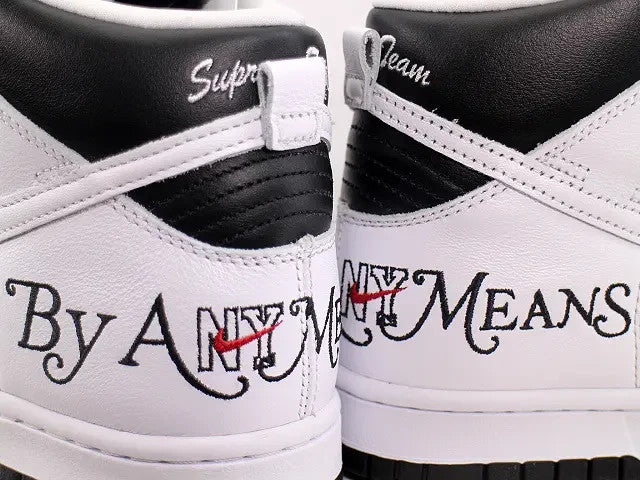 DN3741-002 Supreme Ã Nike SB Dunk High By Any Means "White Black" (Men's)