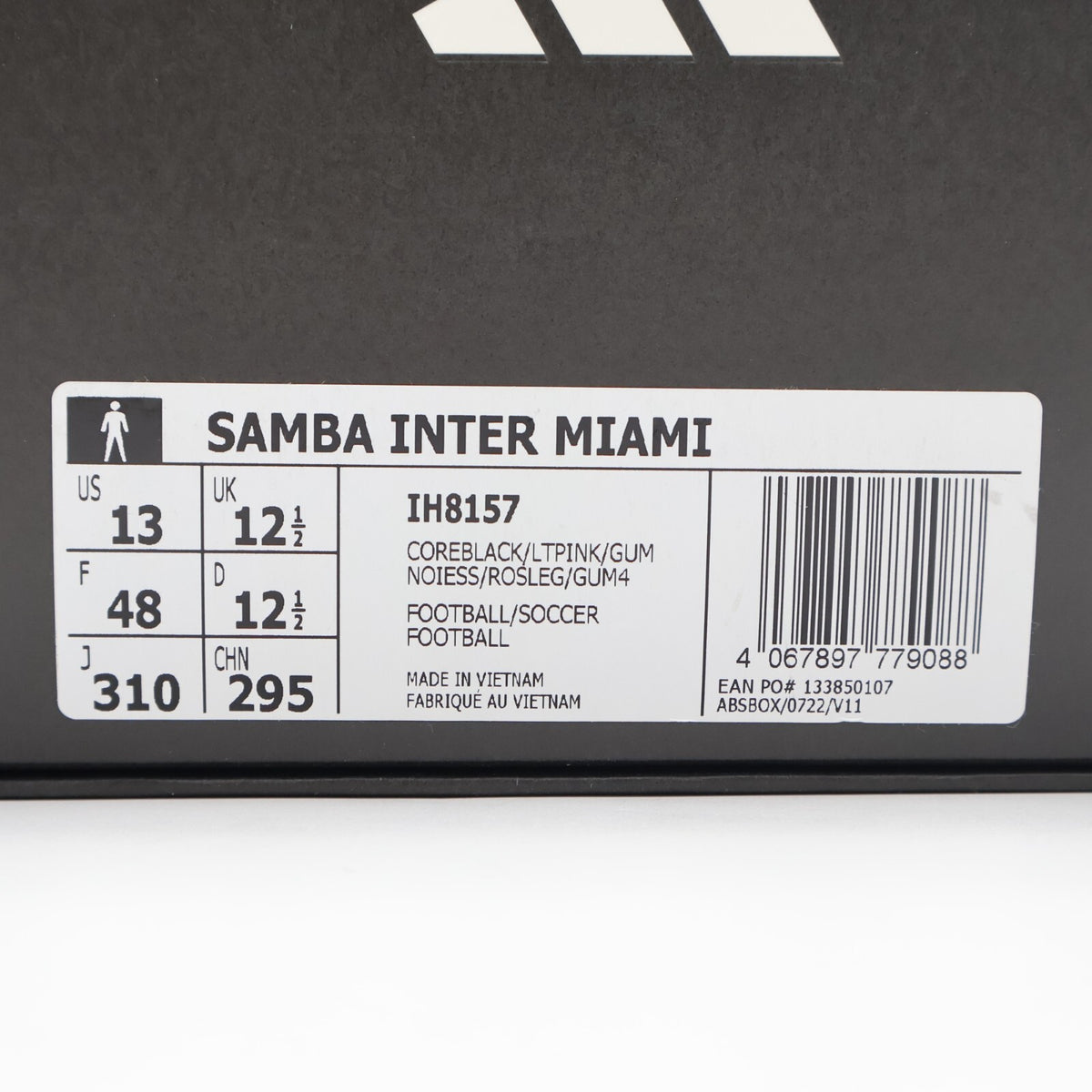 IH8157 Inter Miami CF adidas Originals Samba Core Black Light Pink Gum (Men's)
