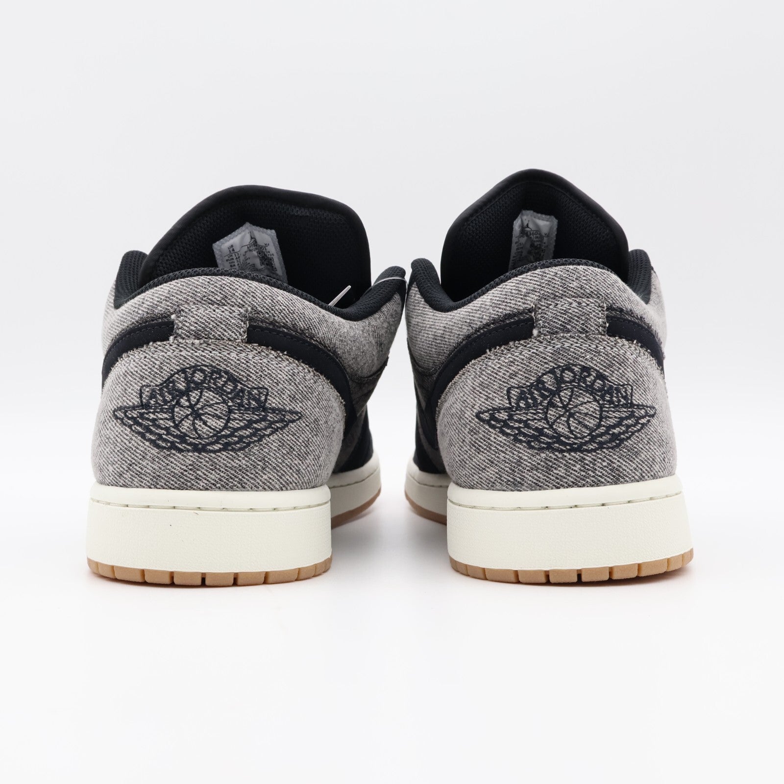 HJ4360-001 Nike Air Jordan 1 Low Dark Black Denim Light Smoke Grey Sail (Men's)