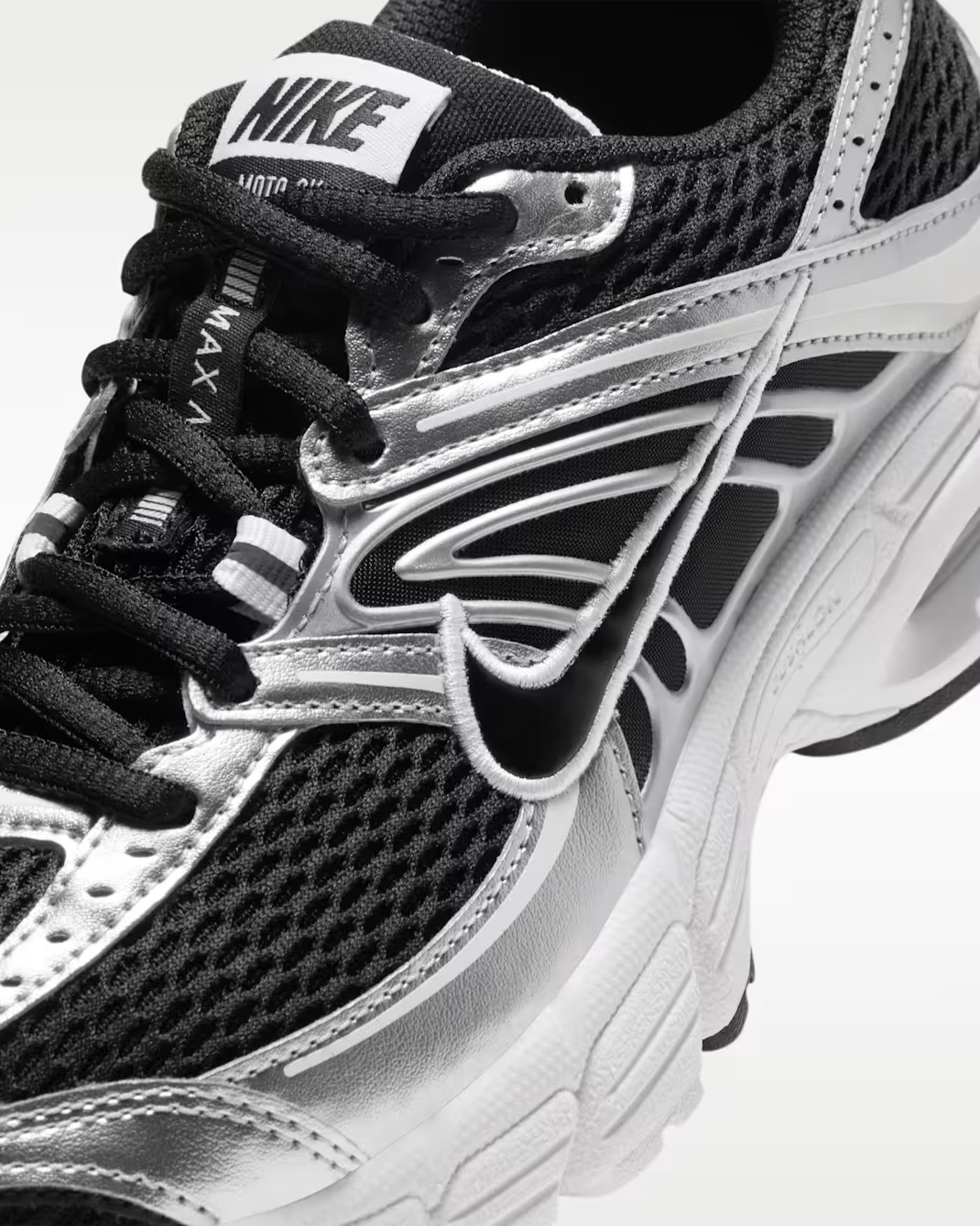 IQ9430-007 Nike GS Air Max Moto 2K "Black/Metallic Silver"