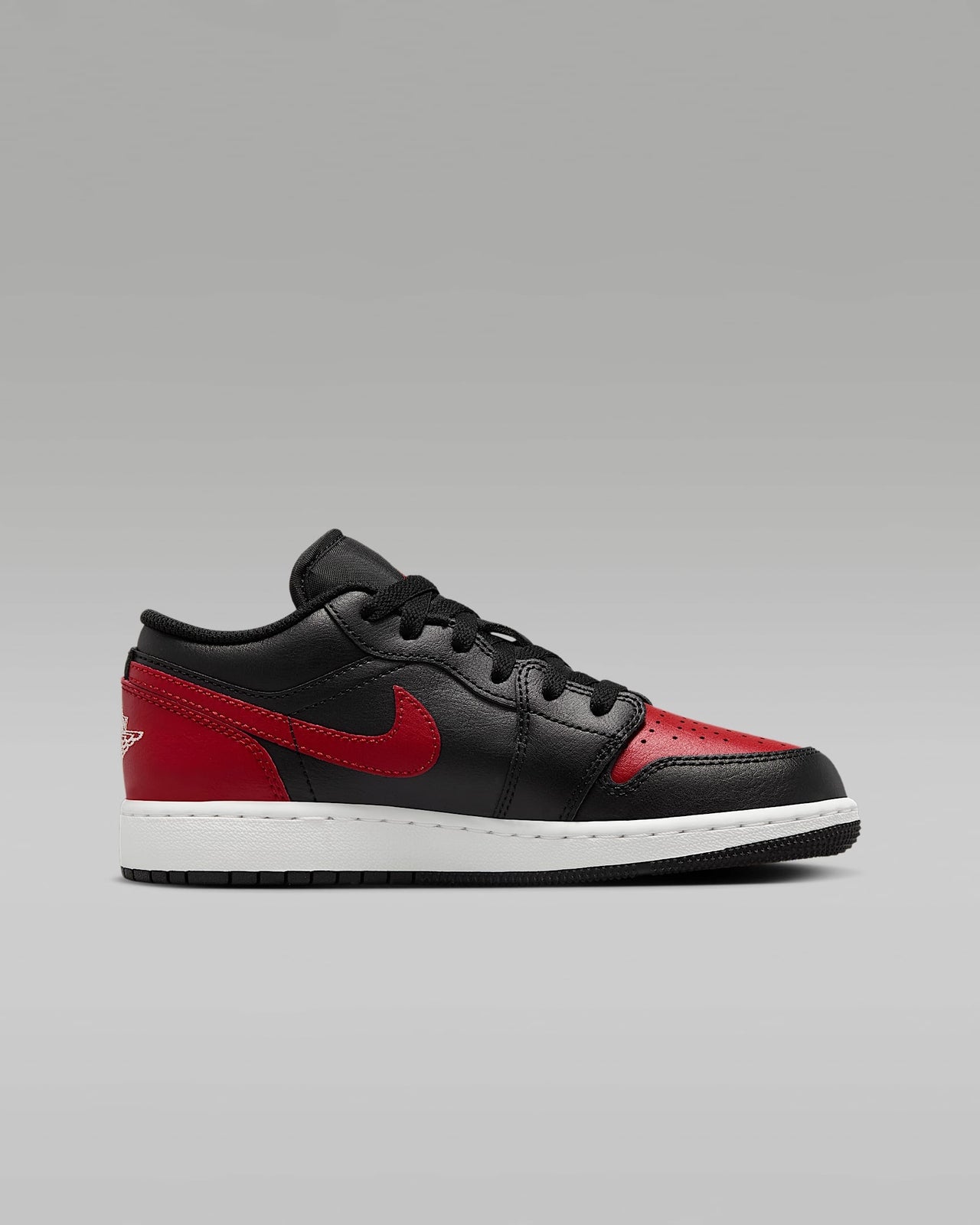 553560-067 Nike GS Air Jordan 1 Low Black Summit White Varsity Red