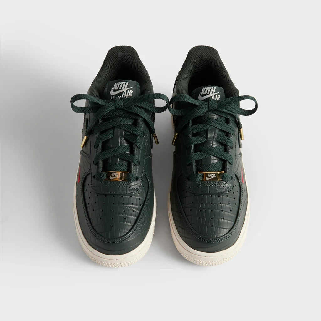IM6037-300 KITH Nike GS Air Force 1 Low Black Spruce
