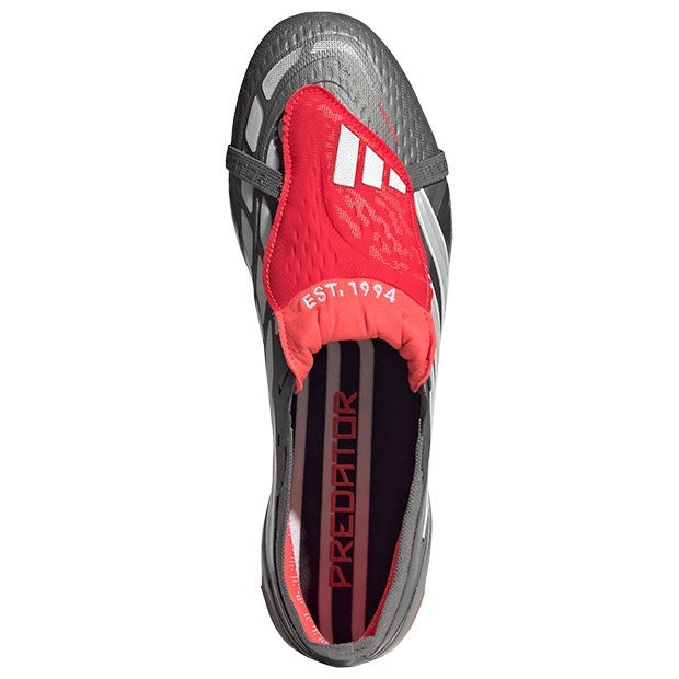 JS0379 adidas Predator Elite FT FG Iron Metallic Cloud White Lucid Red (Men's)