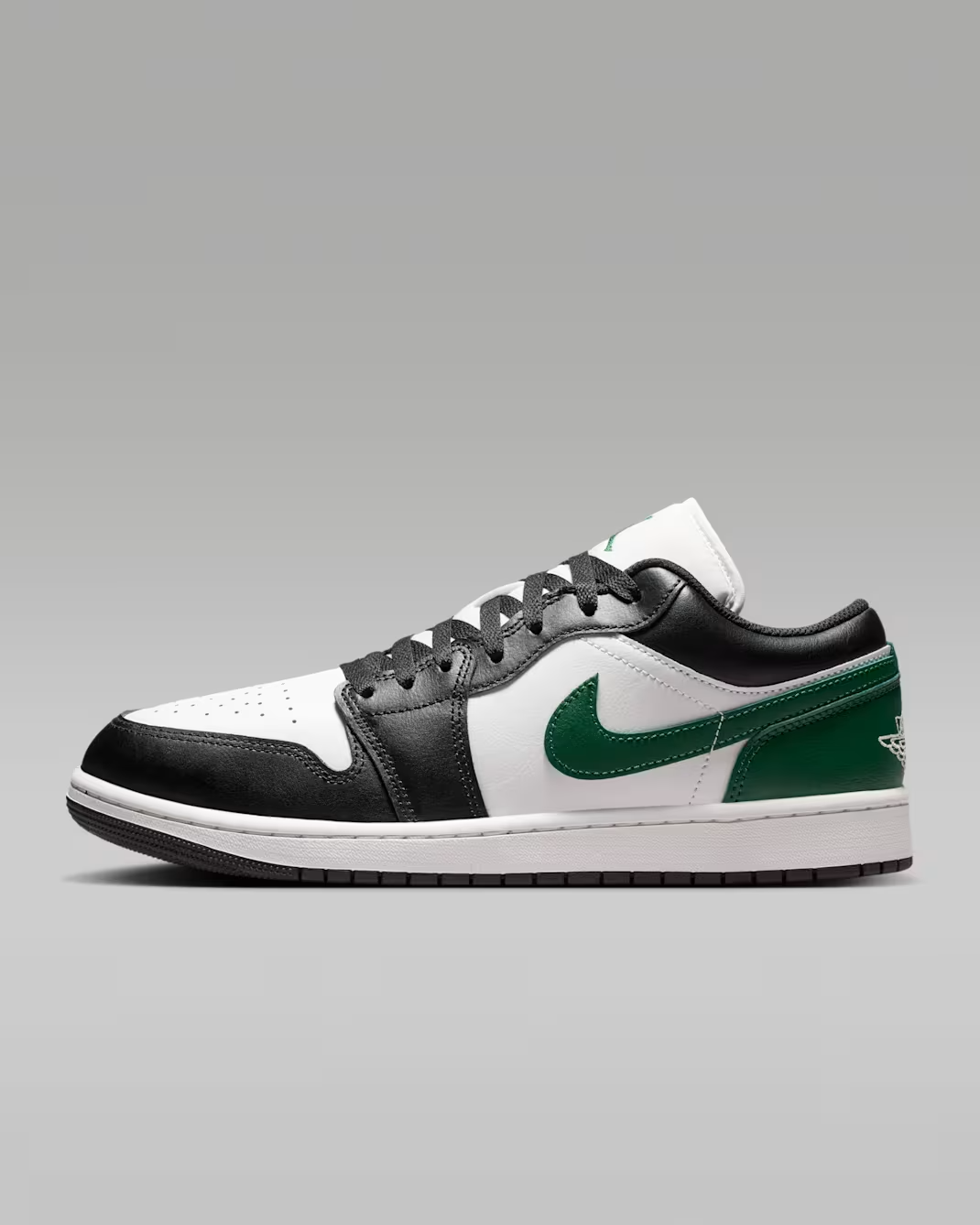 553558-047 Nike Air Jordan 1 Low "Black/Gorge Green" (Men's)