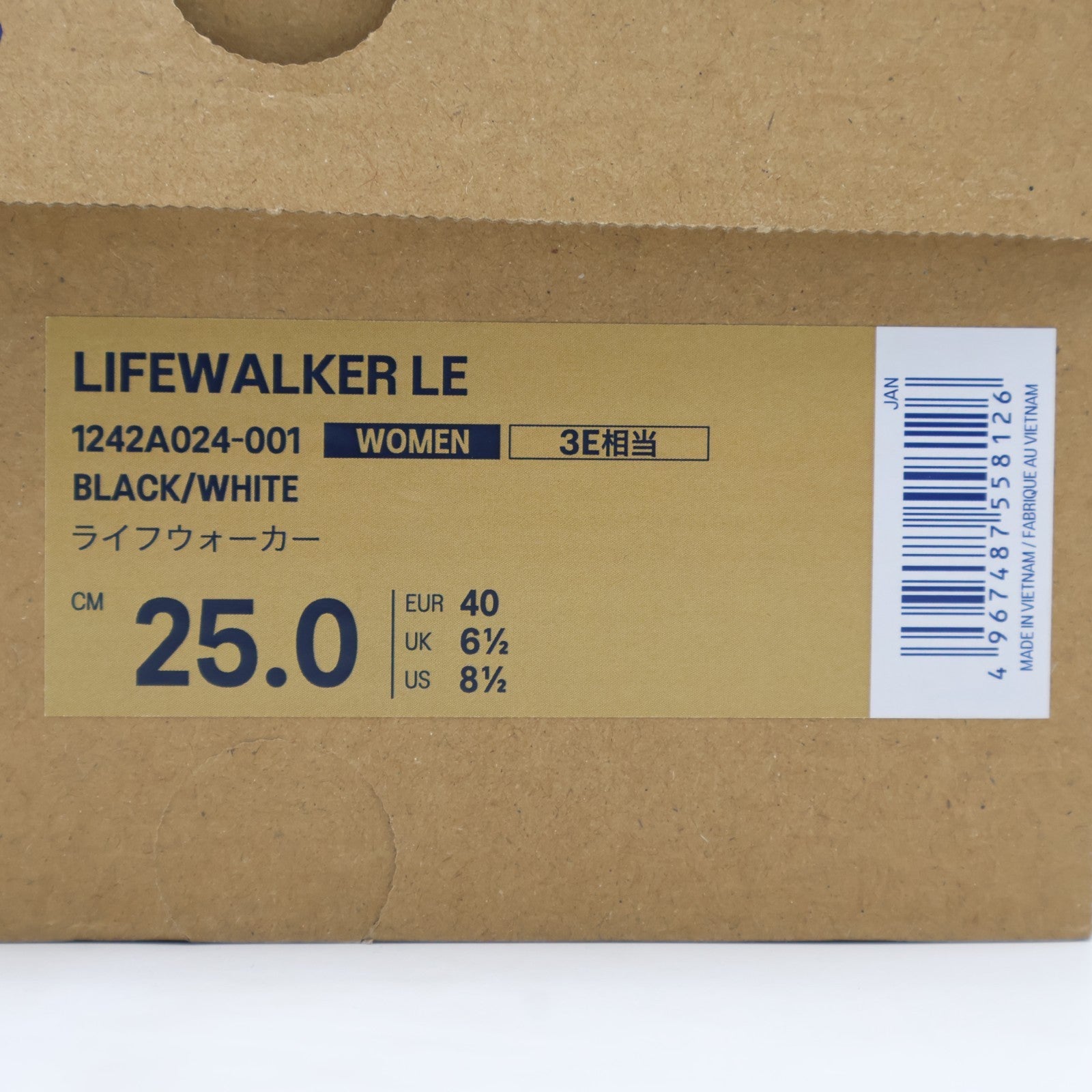 1242A024-001 Asics Lifewalker LE Black White (Women's)