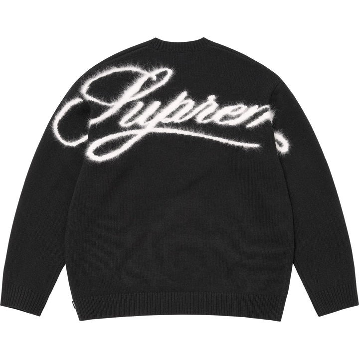 Supreme Angora Script Sweater Black