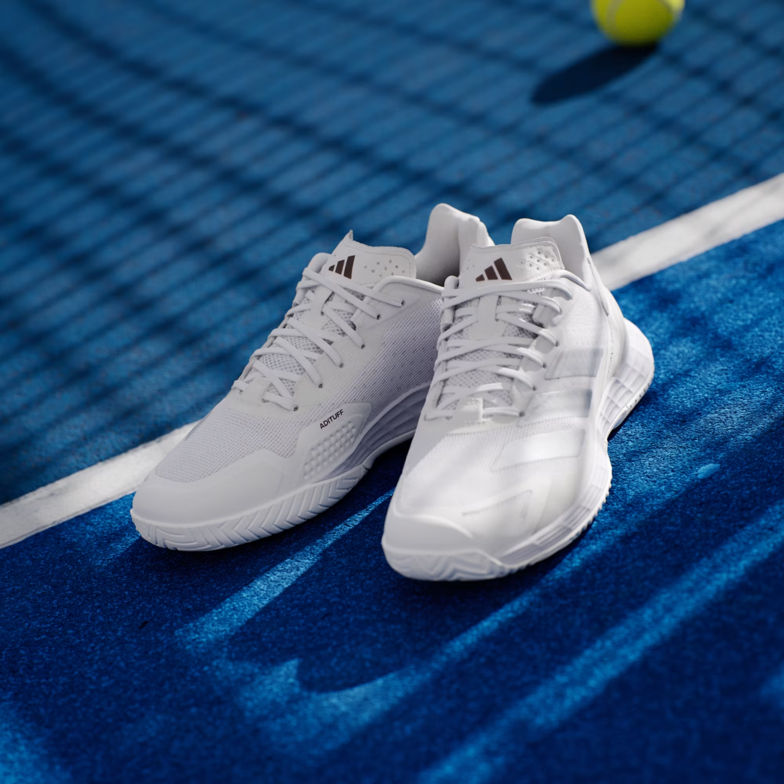 KJ3106 adidas Defiant Speed 2 Tennis "Cloud White/Tech Grey Metallic" (Men's)