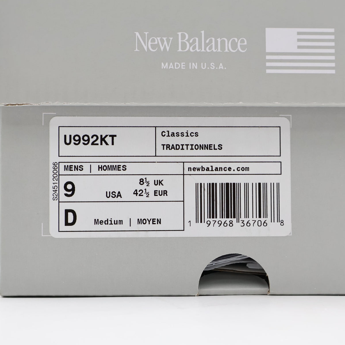 U992KT KITH New Balance 992 Aegean Blue Shadow Gray (Men's)