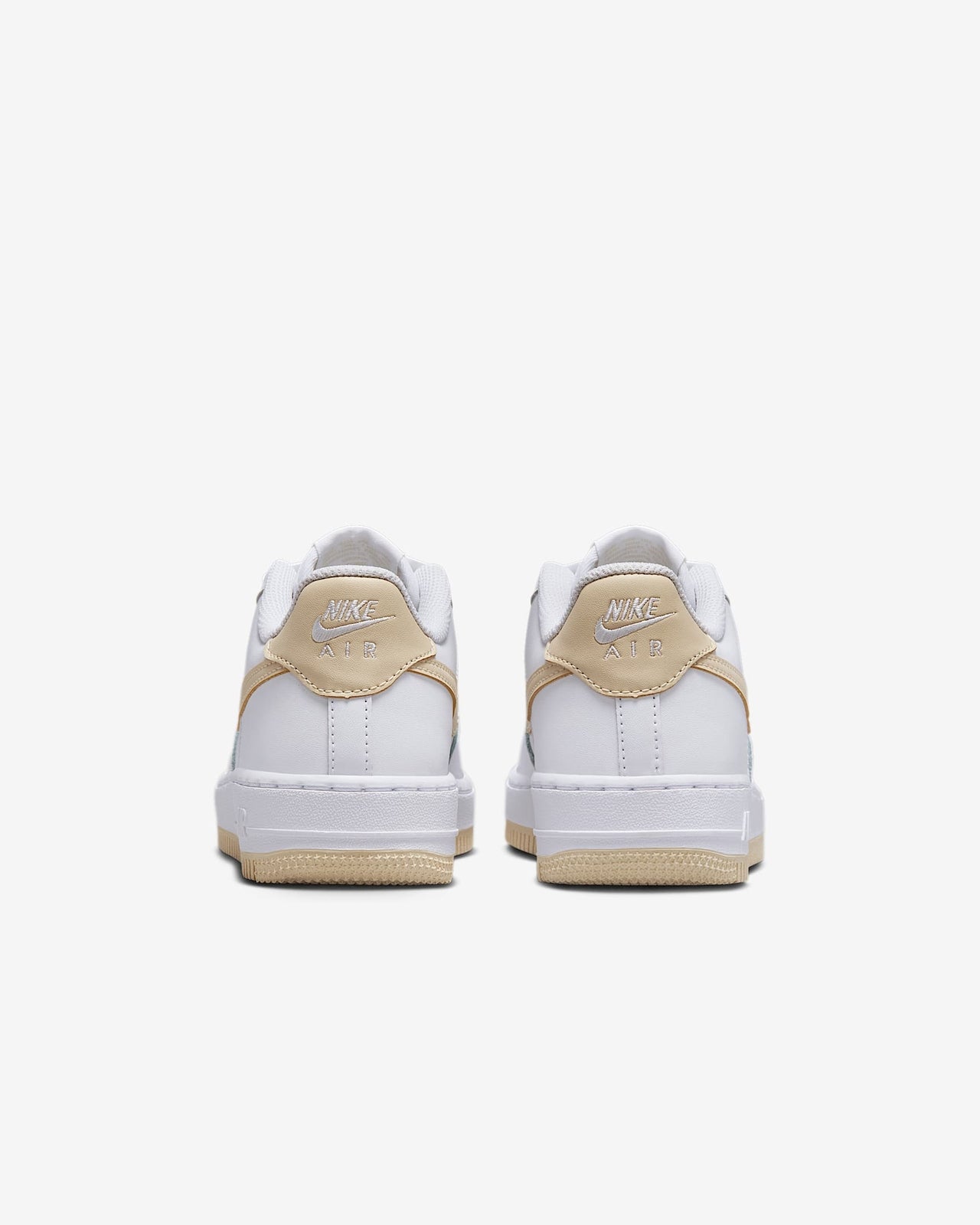 FV5948-118 Nike GS Air Force 1 White White Light Khaki