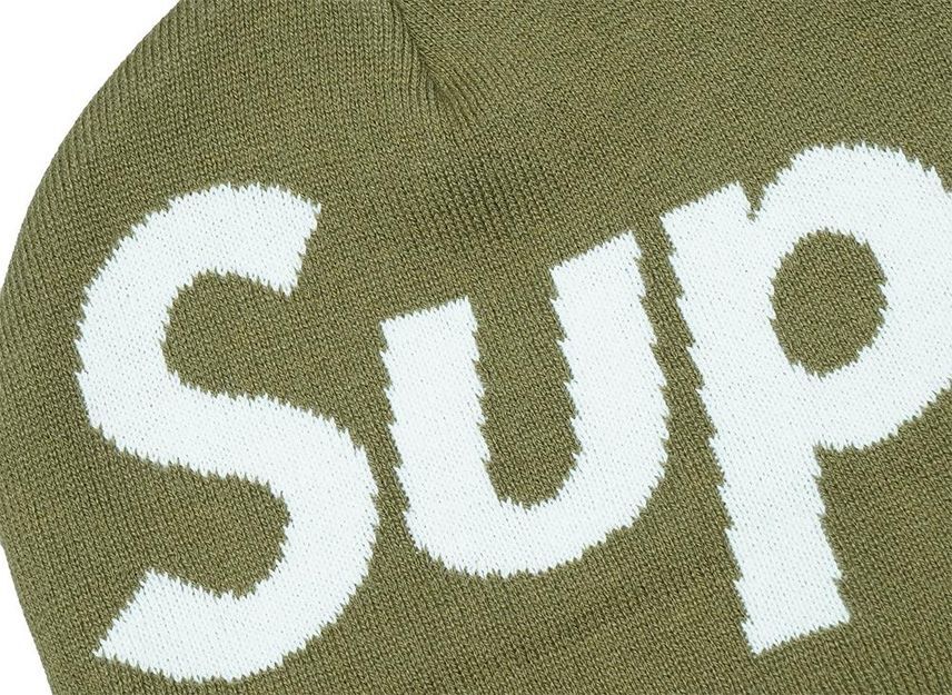 Supreme Big Logo Beanie Tan (24FW)