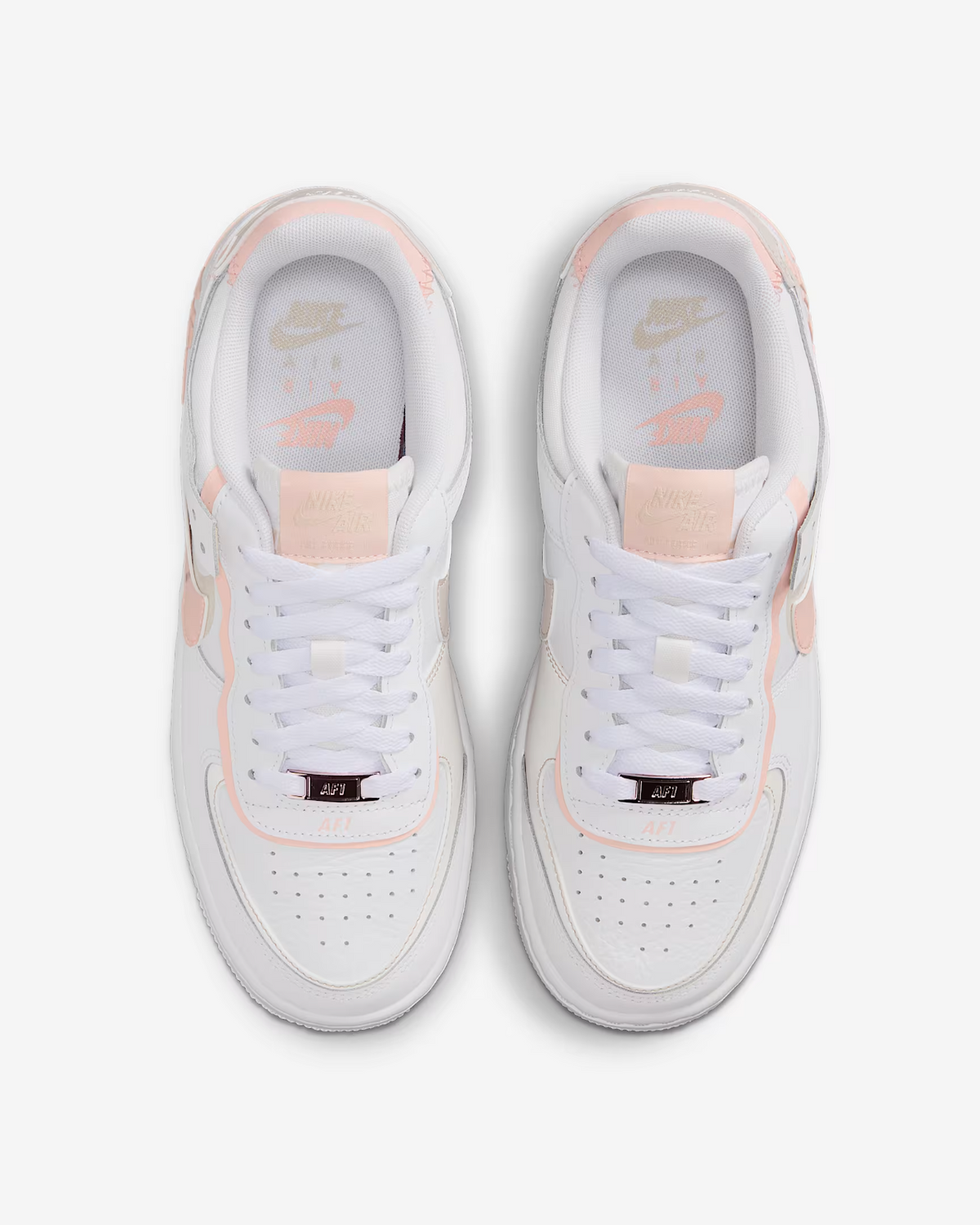 CI0919-121 Nike Air Force 1 Shadow White Light Orewood Brown White Wash (Women's
