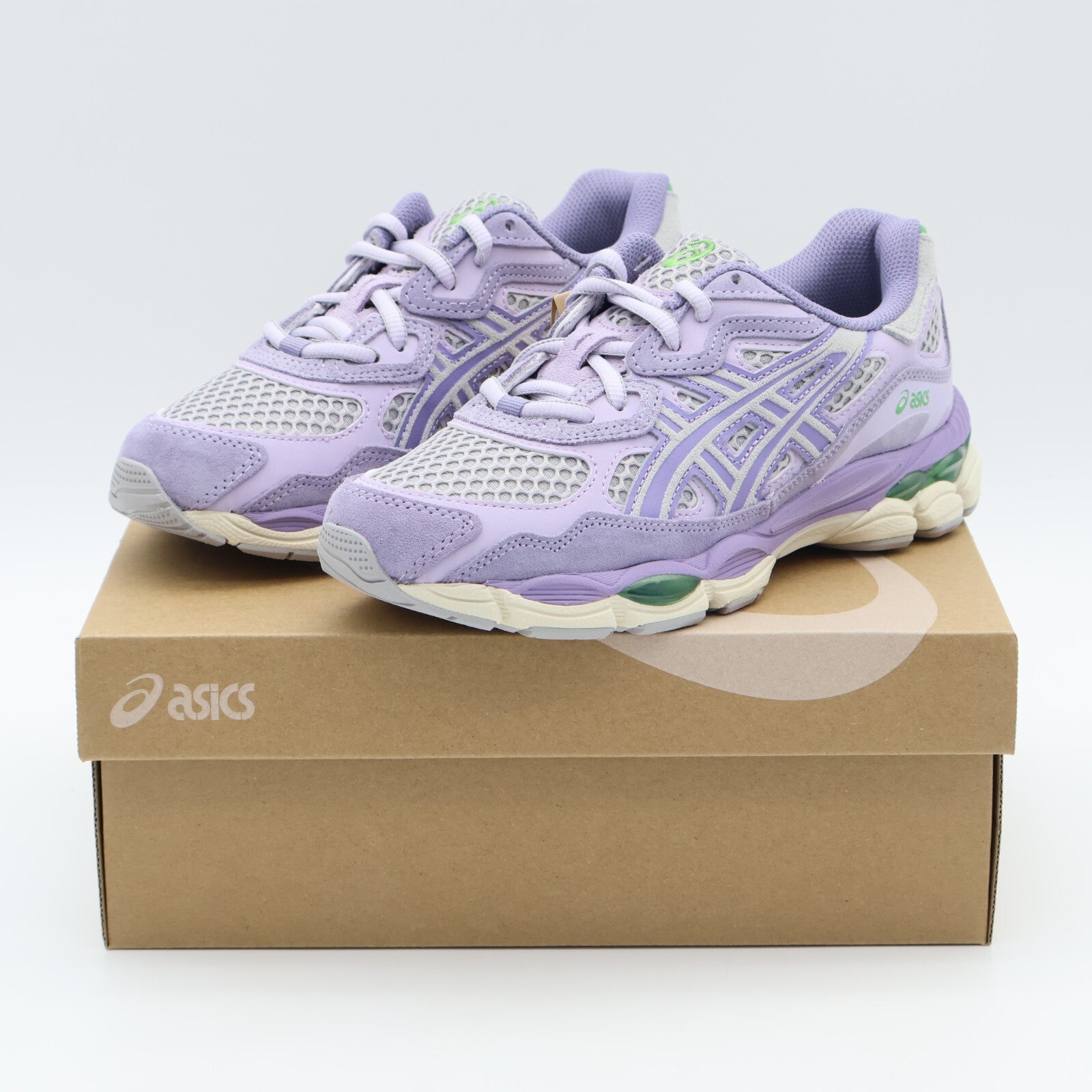 1203A372-021 Asics Gel-NYC Cement Grey Ash Rock Lavender Purple Green (Men's)