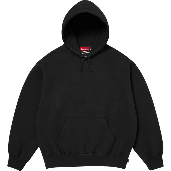 Supreme Satin Applique Hooded Sweatshirt Black