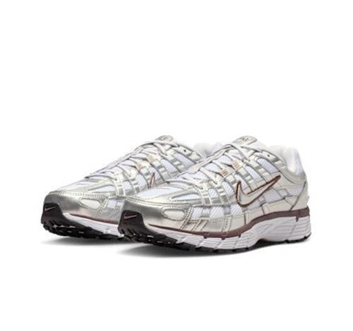 BV1021-110 Nike P-6000 White Metallic Silver Black Tattoo (Women's)