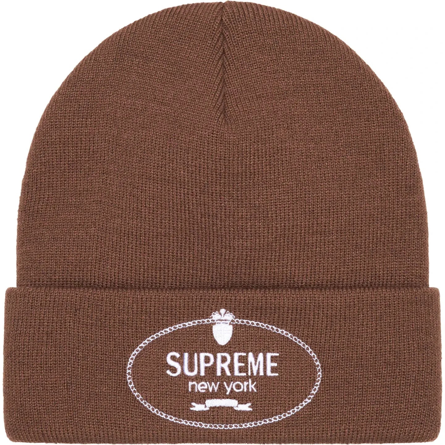 Supreme Crest Beanie Brown