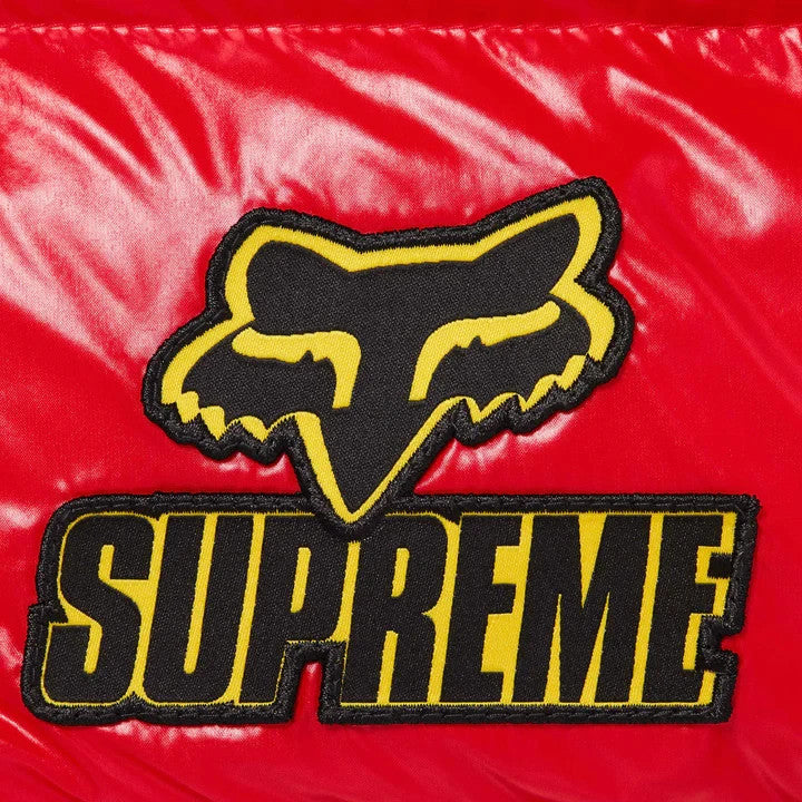 Supreme Fox Racing Shiny Down Puffer Jacket Red