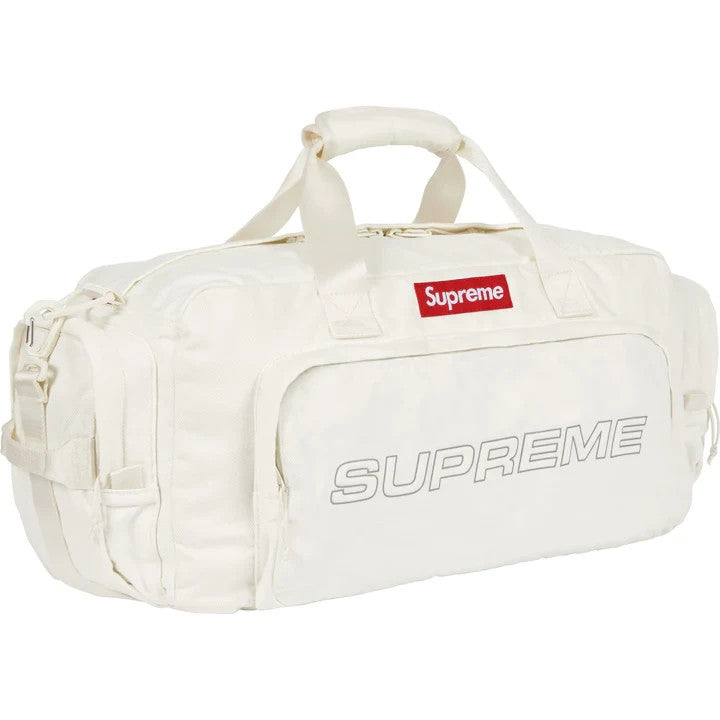 Supreme Denim Duffle Bag White