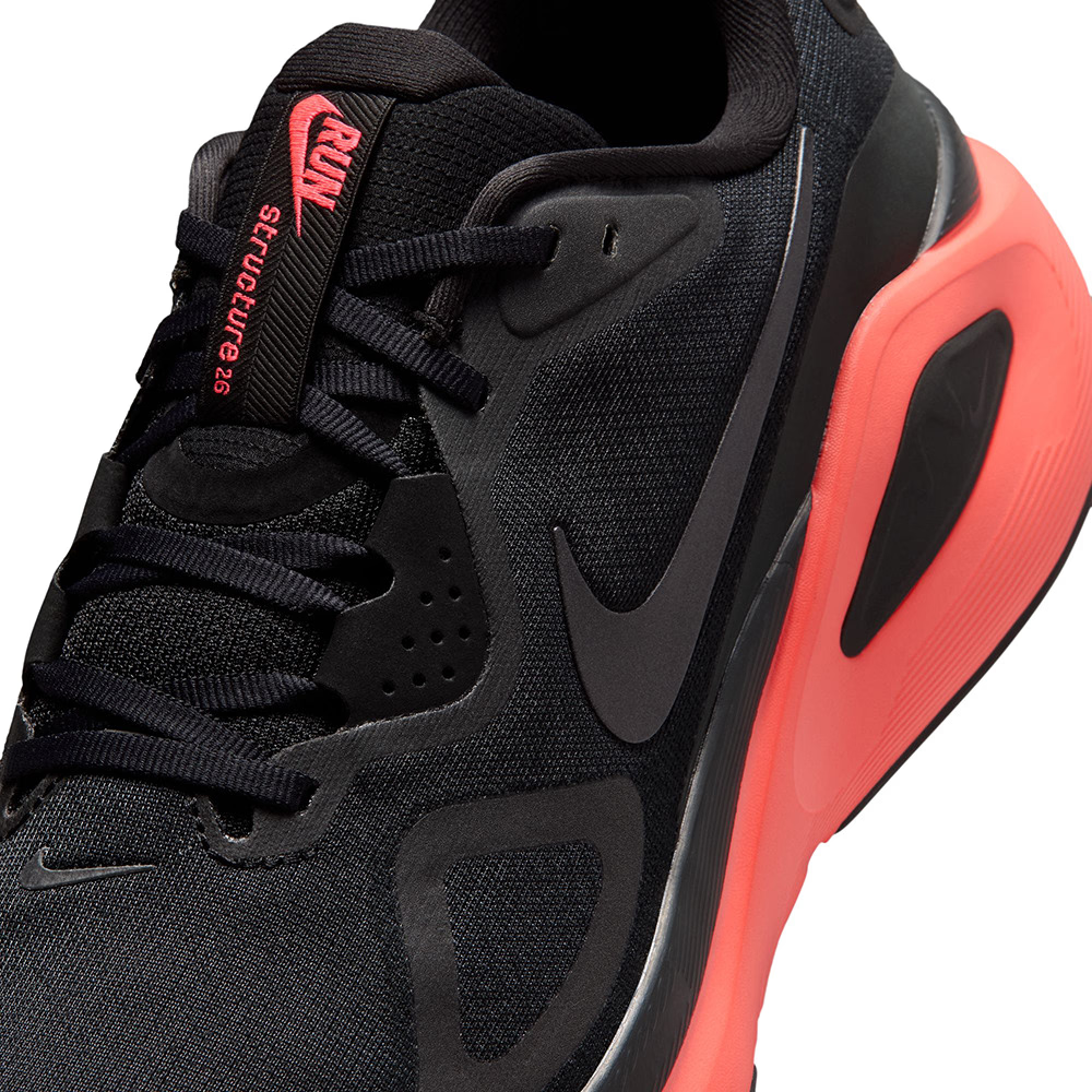 HJ1102-006 Nike Structure 26 "Black/Bright Crimson" (Men's)